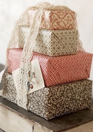 wedding gift wrapping vintage style Via Original Home